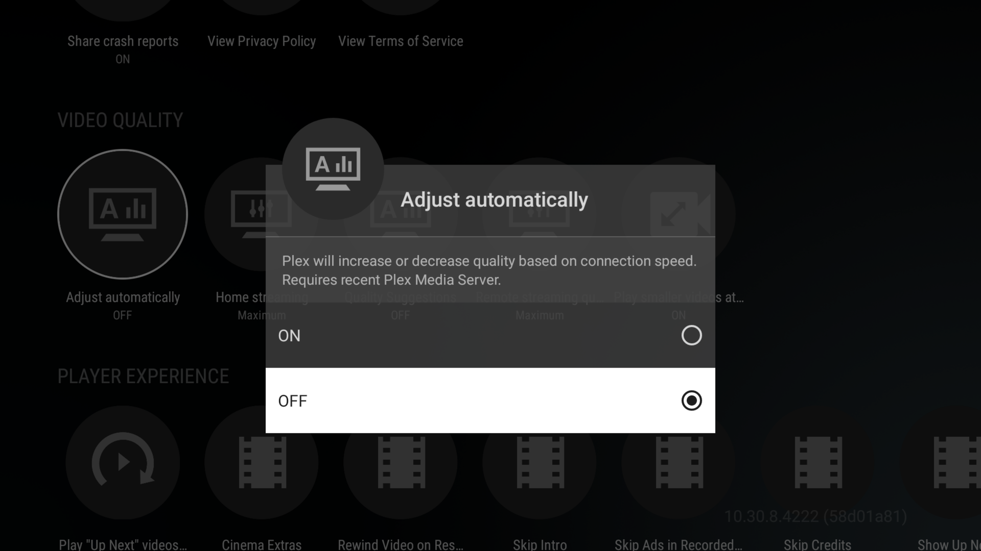 Automatic Adjustment: OFF