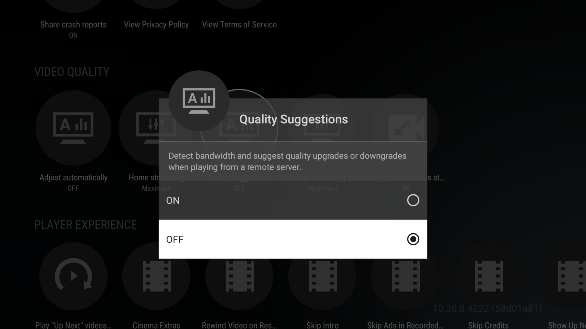 Quality Suggestions: OFF