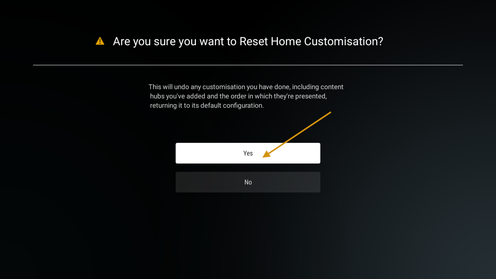 Resetting Customization 3